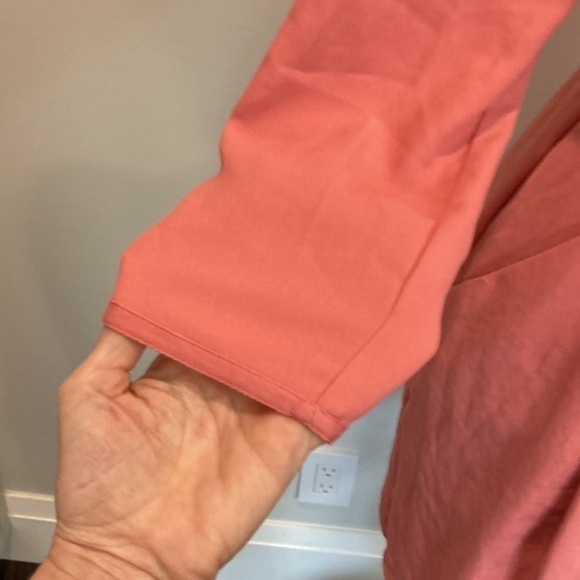 Aritzia Wilfred Wrap Dress Belted Mini Franca Coral Pink Long Sleeve - Picture 4 of 10